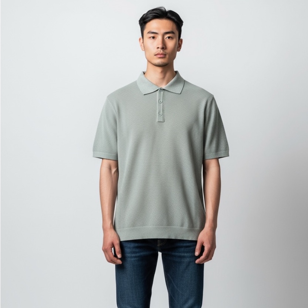 NWT Men's Classic Polo Shirt - Light Gray